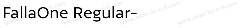 FallaOne Regular字体转换